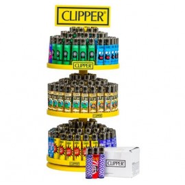 Clipper 3 Tier Flint Refillable Lighters Carousel Stand Smokers